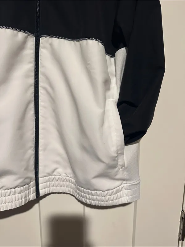 adidas woman’s Black and White Colorblock Performance Jacket - Image 3