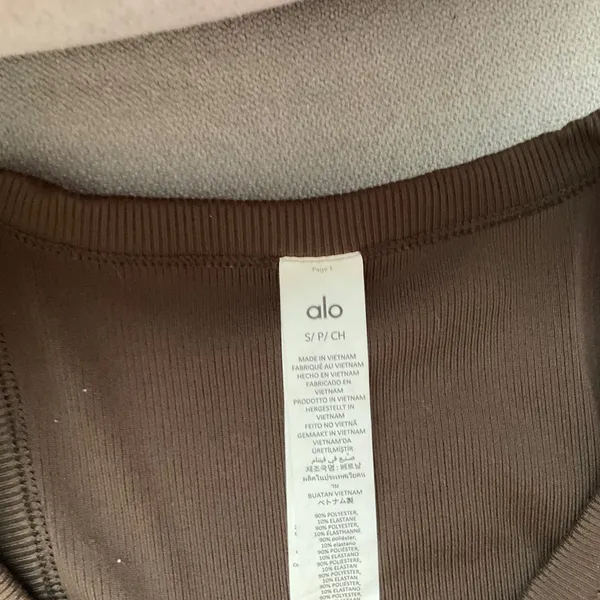 Alo Yoga Goddess Ribbed Go-To Tank Expresso S - Image 3
