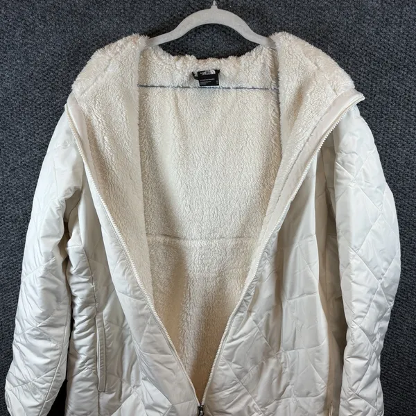 The North Face Shady Glade Parka Shearling Size XL‎ Womens White Dune NWT - Image 2