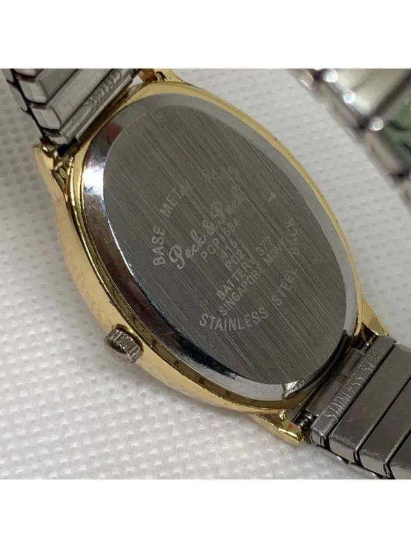 Peck & peck women’s gold tone watch 24mm rhinestones quartz watch running - Image 7