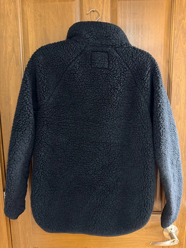 Abercrombie Black Sherpa Fleece Pullover 1/4 Zip - Image 3