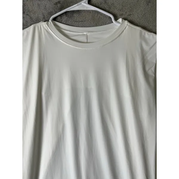 Halara White Long Sleeve Performance Crewneck Athletic Top Shirt Medium New - Image 2