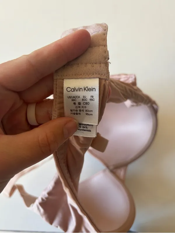 Lot of 2 Calvin Klein 36C Underwired Bra black and beige adjustable straps - Image 6