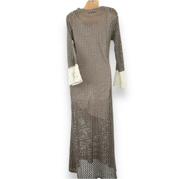 Zara Crochet Maxi Dress with Slip Size S - Image 5