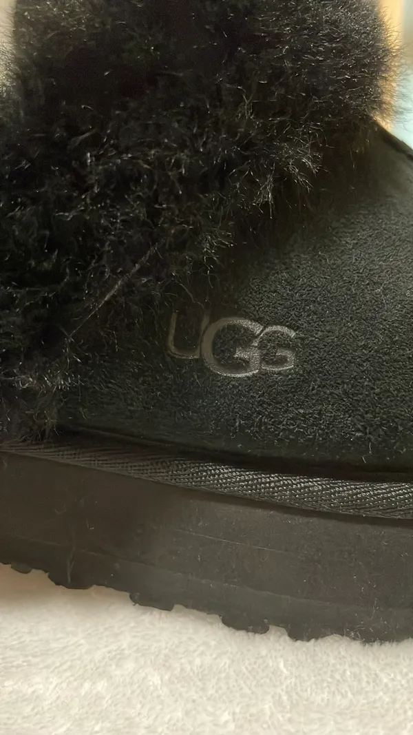 UGG Black Platform Slippers Disquette - Image 5