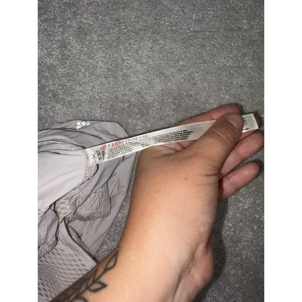 FP Movement Free People Hot Shot Cargo Romper Off White Mesh V-Neck Xs - Image 6