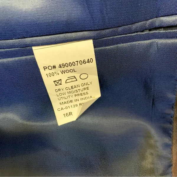 Michael Kors Blue Wool Blazer 16R Tailored Career Office Designer Minimalist‎ - Image 4