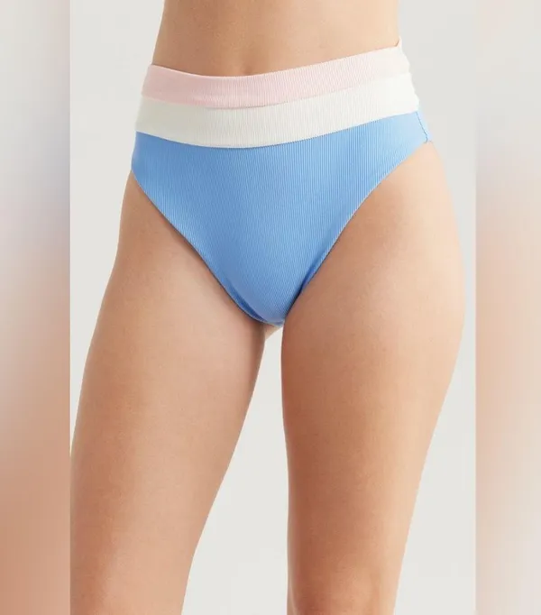 Beach Riot Heidi Colorblock High Waist Bikini Bottom, Size Medium, $98 - Image 10