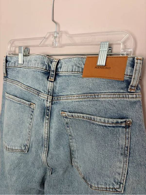 7 For All Mankind Logan Stovepipe Jeans W/ Fringe 31 - Image 4