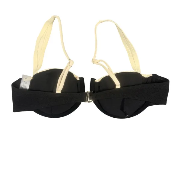 Boutique Black Cream Bikini Set Womens Small Underwire High Cut Thong Swimsuit - Image 6