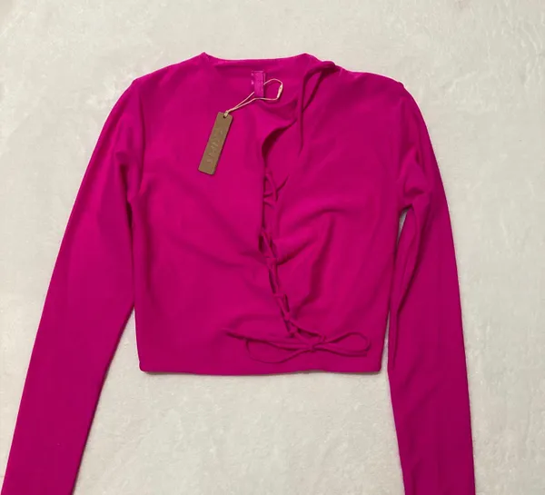 SKIMS Lace-Up Crop Top NWT - Image 2