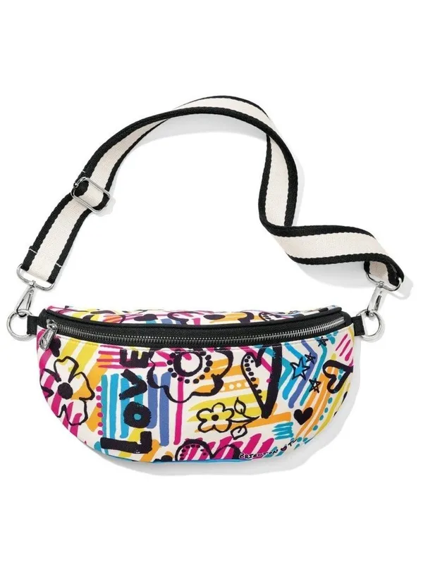 Brighton Graffiti Love Crossbody Belt Bag NWT - Image 4