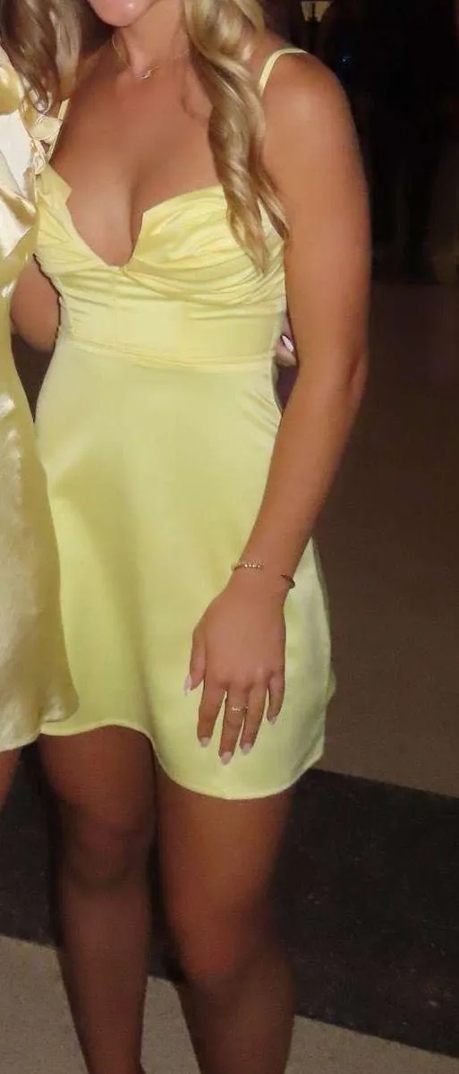 Princess Polly delta mini dress butter yellow - Image 4