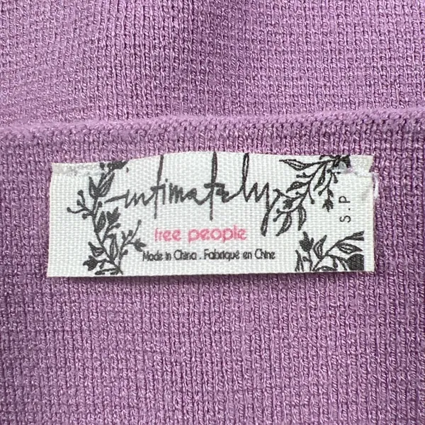 Free People Small Teagan Swit Cami Dawn Mauve Knit Ribbed Open Back Festival EUC - Image 4