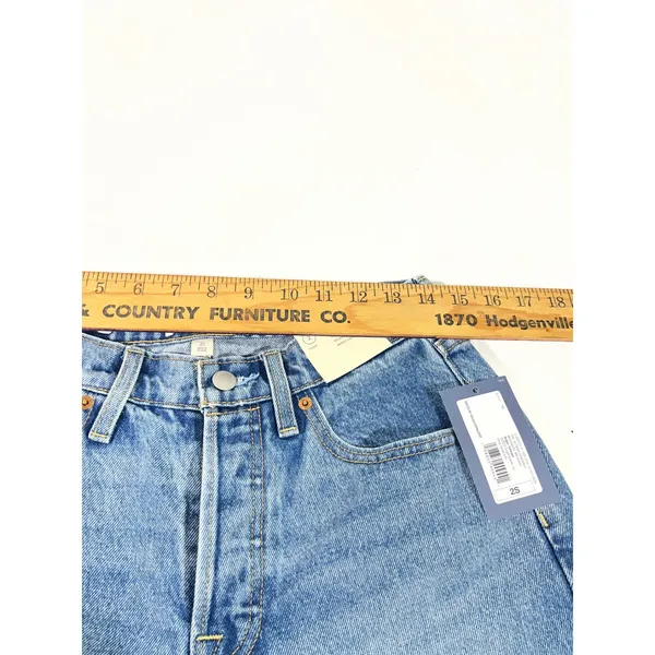 Universal Thread Mid‎ Rise 90s Baggy Patchwork Denim Jeans Women 2S Button Fly - Image 7