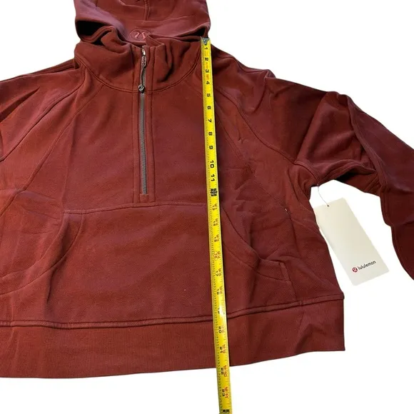 Lululemon Women’s M/L Scuba Oversized Half Zip Hoodie Date Brown Comfy‎ Cozy New - Image 10