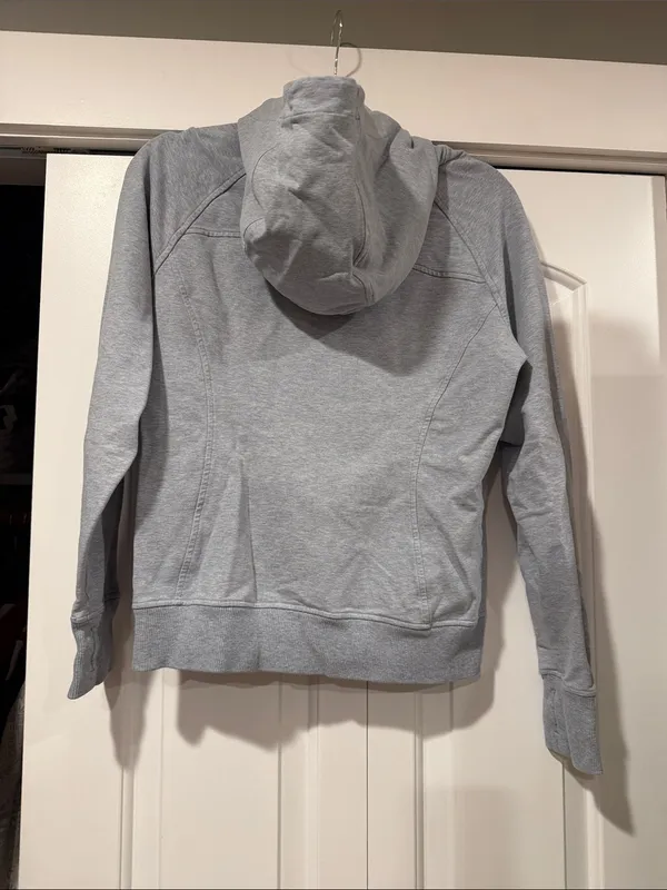 lululemon scuba athletica Light Gray Women's Hoodie 4 - Image 4