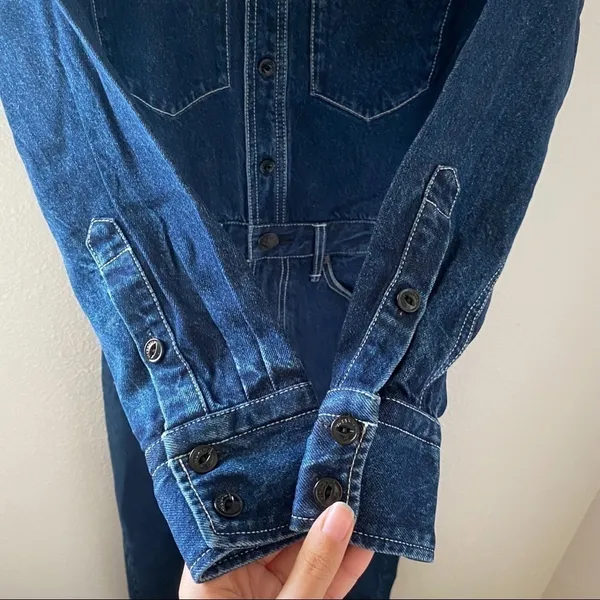 Rag & Bone Willow Denim Wide Leg Jumpsuit One Piece‎ Indigo Size 23 NWT - Image 7