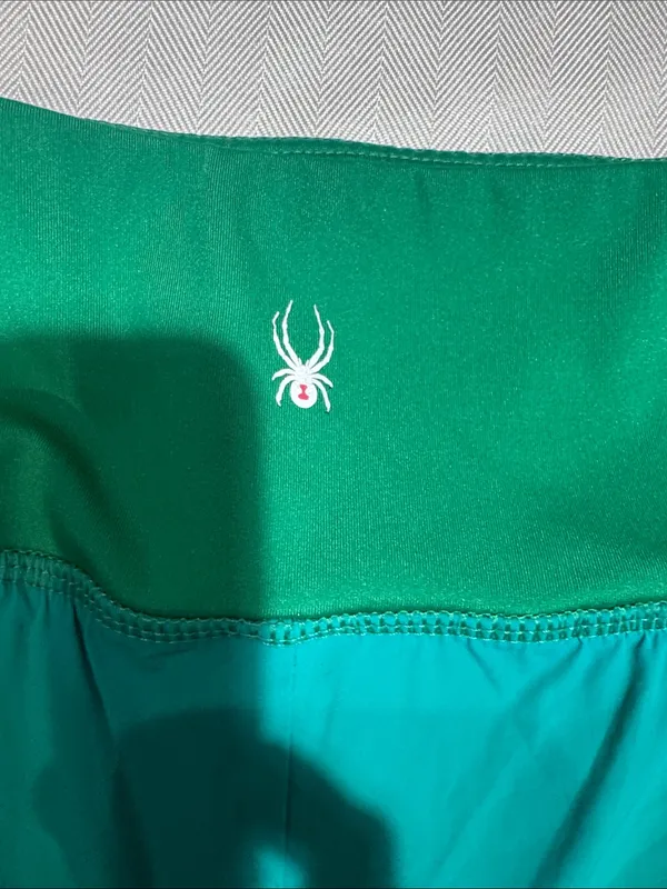 Spyder Two-Tone Green Athletic Shorts - Image 3