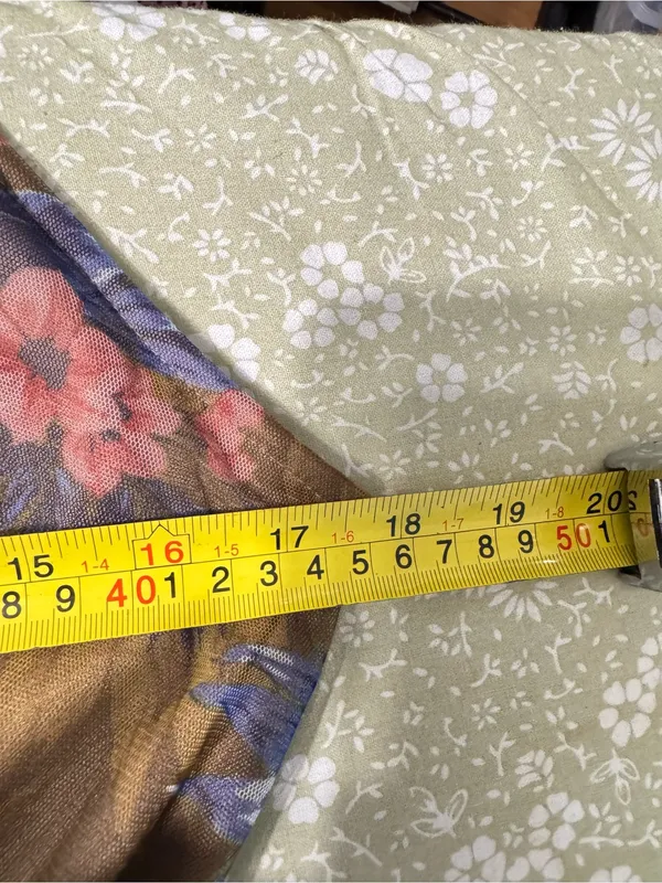Candalette Petite Floral Mesh Maxi Dress PL Brown Blue Pink Tiered Halter Boho - Image 10