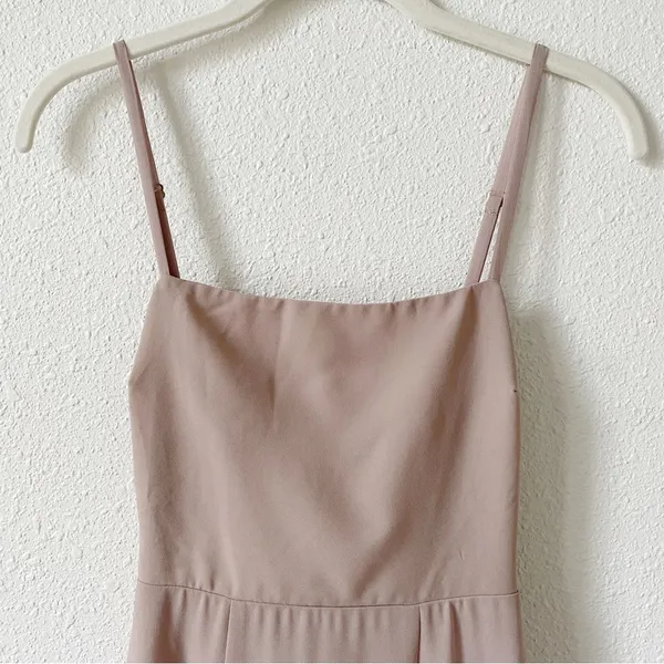 Show Me Your Mumu Lauren Tie Back Maxi Dress Soft Beige Chiffon Size XXS Wedding - Image 3