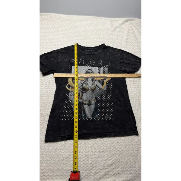 Britney Spears Slave 4 U Graphic T-Shirt Black Mineral Wash Large RN102050 - Image 4