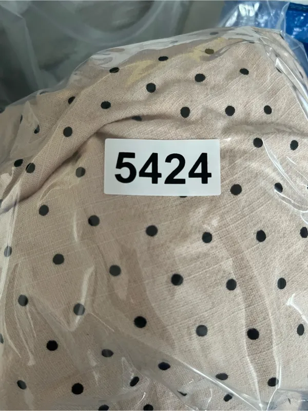 Cotton Cream Black Polka Dot Babydoll Mini Dress Small Coquette Tie Back - Image 9