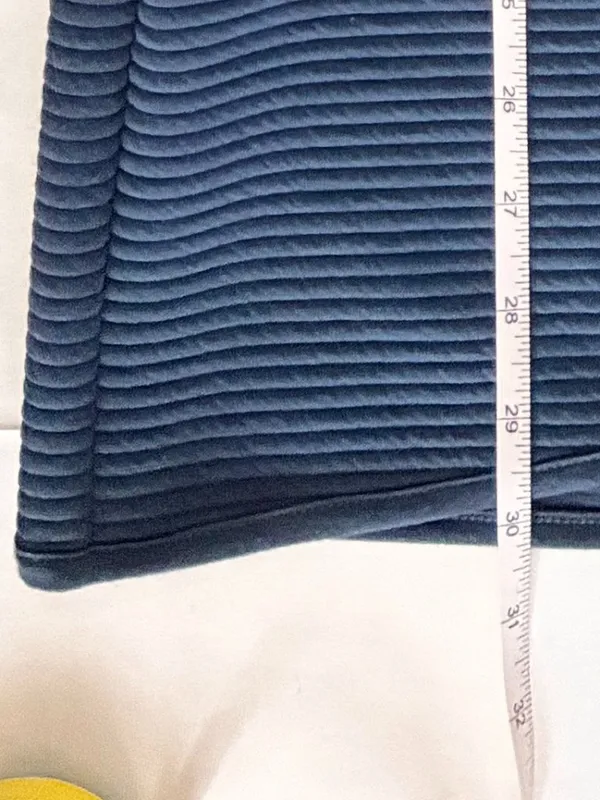 MPG Ottoman Long Full Zip Up Ribbed Sweater Jacket - S - Slate Blue - Image 4
