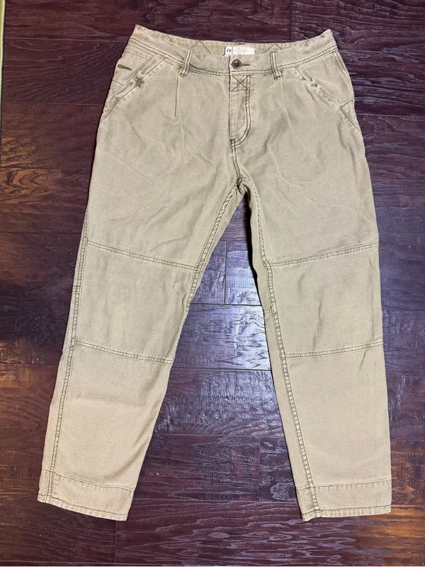Free People Size 27 Olive Khaki Utility Pants Straight Leg Cargo Boho - Image 3