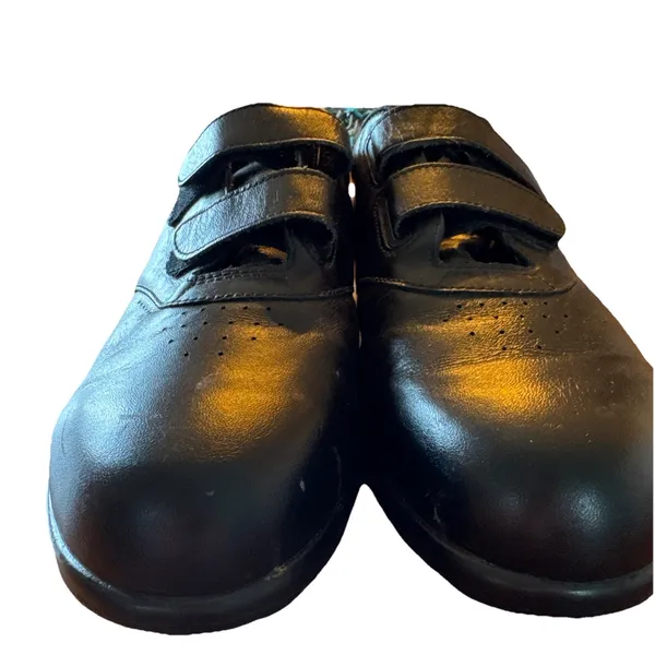 SAS Women's Size 11 M Black Leather Double Strap Hook Loop Walking Shoes EUC - Image 4