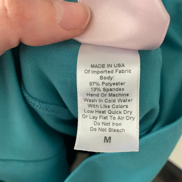 Bombshell Sportswear Jade Teal High Waisted Shorts Womens Medium - Image 10