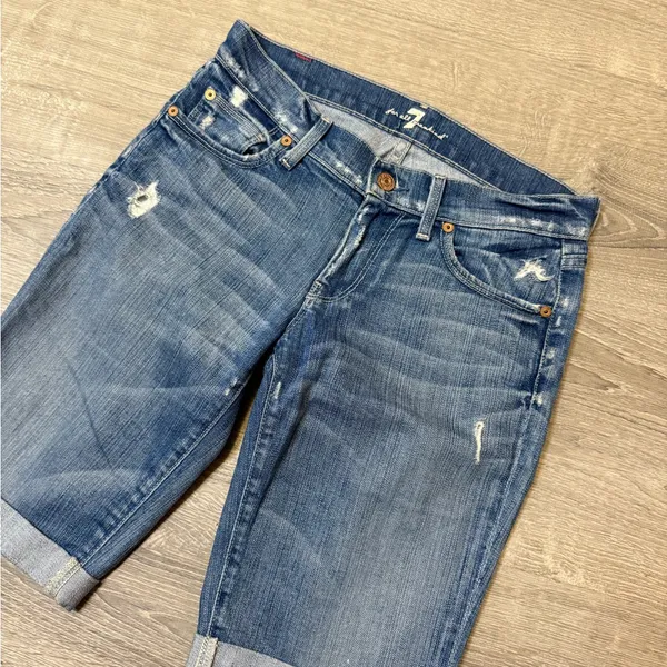 •7 For All Mankind• Bermuda Jean Shorts - Image 2