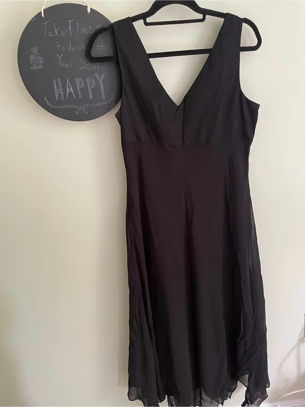 Jones Wear Black V-Neck Beaded Slip Dress - Image 2