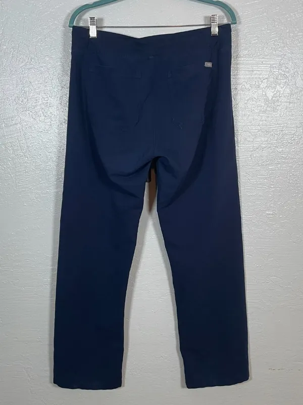 Figs Women M Navy Blue Livingston High Waisted Scrub Pants Yoga Waistband Pocket - Image 5