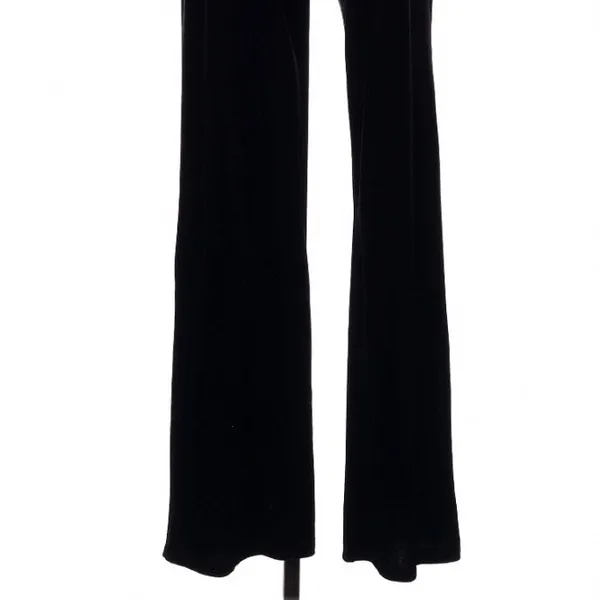 Lulus Moody at Midnight Black Velvet Notched Strapless Jumpsuit Small Party - Image 4