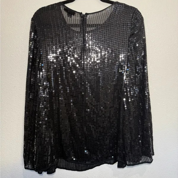 DKNY Black Sequin Women's elegant cape blazer - Image 5