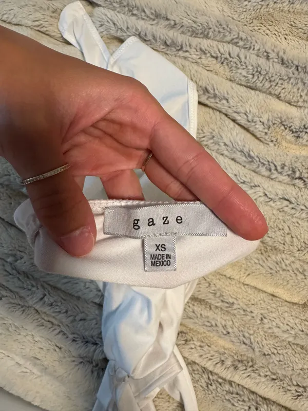 Gaze Halter Bodysuit White Size XS - Image 4