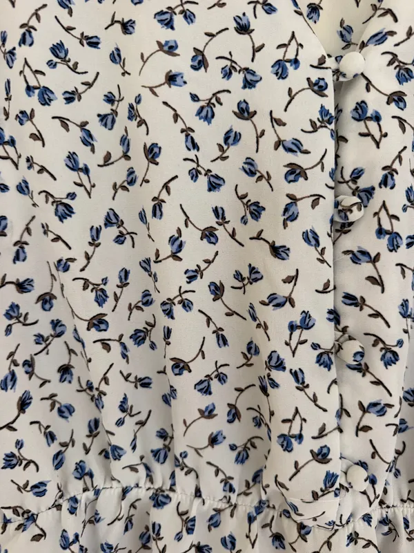 Sienna Sky Floral Blouse- Blue/white/medium - Image 7