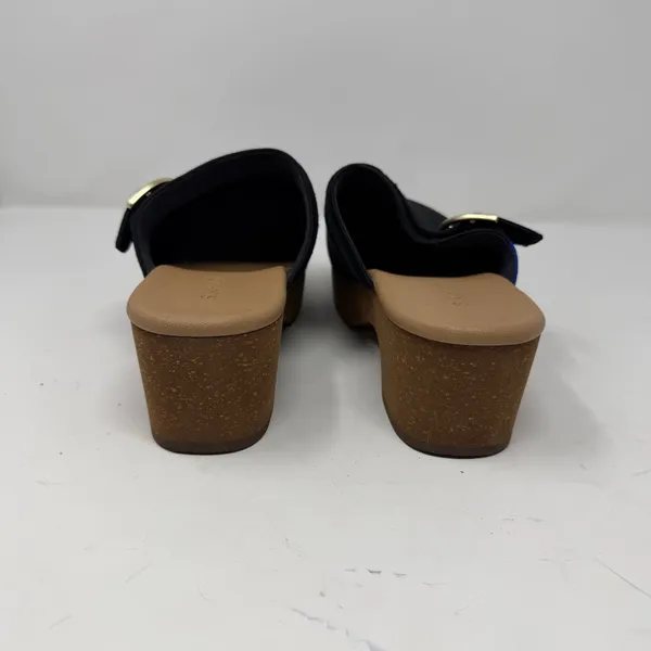Rothy's The Platform Clog Black Knit Gold Buckle Women Size 11.5 - Image 4