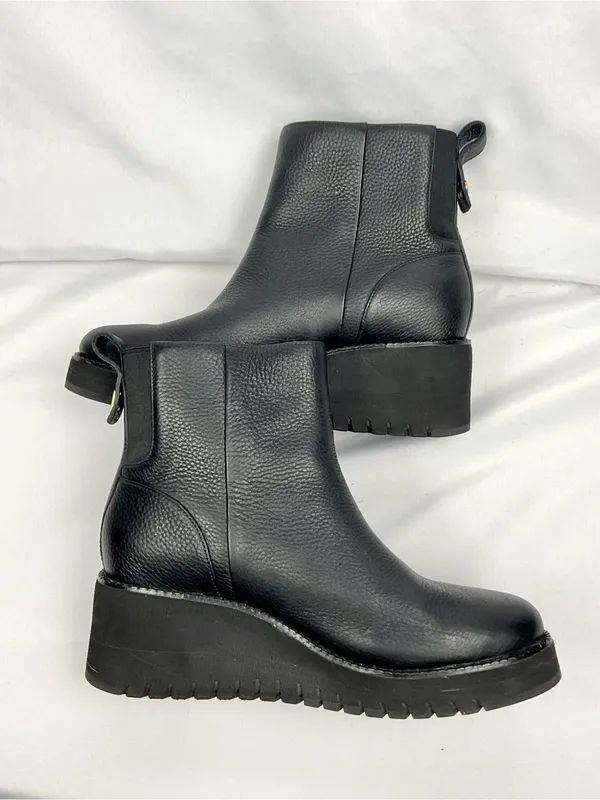 Cole Haan ZERØGRAND City Wedge Chelsea Boots Sz 6.5 Booties Leather Side-Zip - Image 5