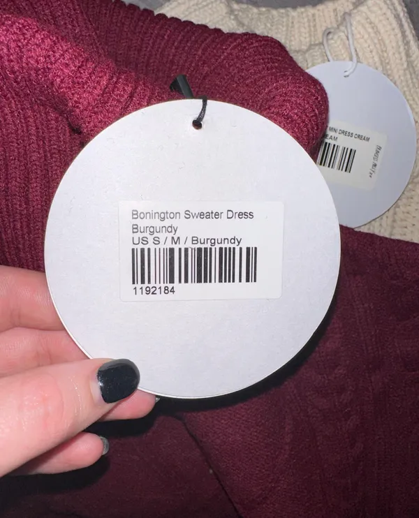 Bonington Sweater Dress Burgundy - Image 2