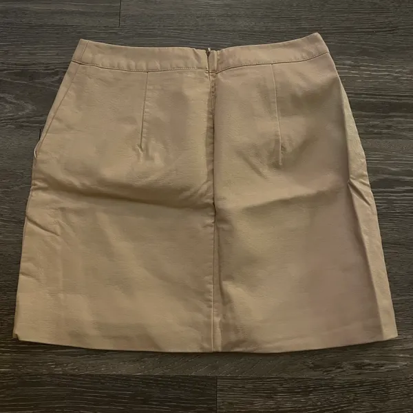 Forever21 beige Faux Leather Mini Skirt. Size Small - Image 3