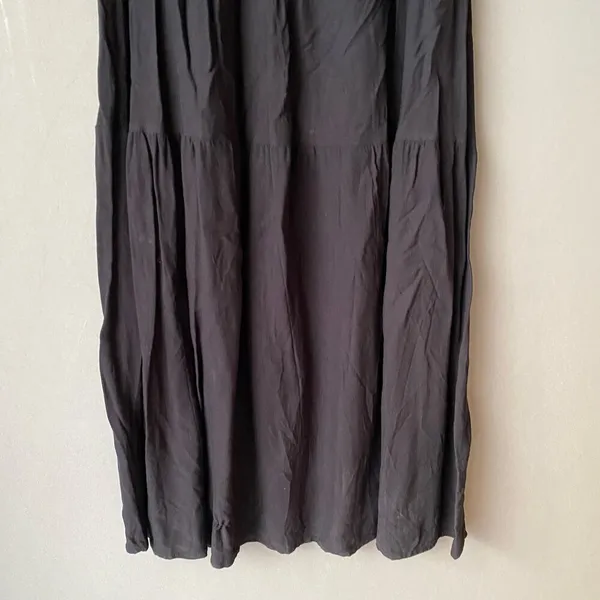 ZESICA Boho Flowy Dainty Smocked Tiered Maxi Dress‎ Black - Image 9