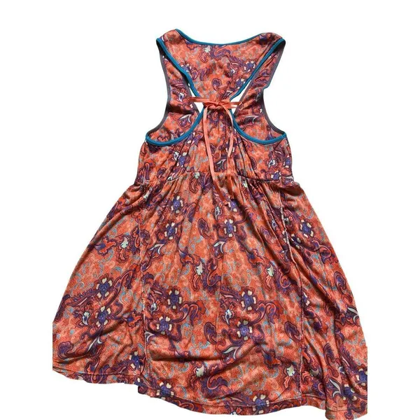 Anthropologie Free People tank top orange and purple sz medium - Image 2