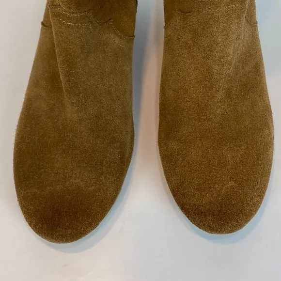 Donald J. Pliner DMSX Ankle Booties 8 Brown‎ Suede Leather Zip Annie Boots Women - Image 6
