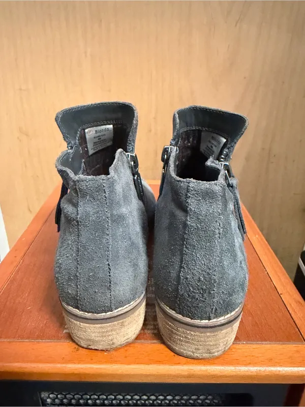 Blondo Women’s Gray Suede Waterproof Ankle Booties. Size: 8 - Image 6