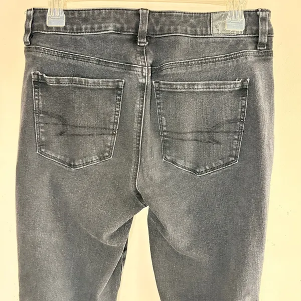 AMERICAN EAGLE Next Level High Waisted Jegging‎ in Black, Size 10 - Image 5
