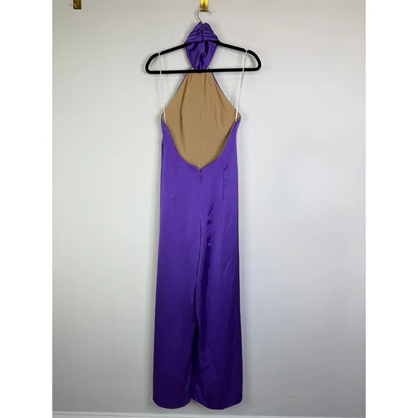 Katie May Robbie Open-Back Halter Jumpsuit Purple Size Small - Image 6