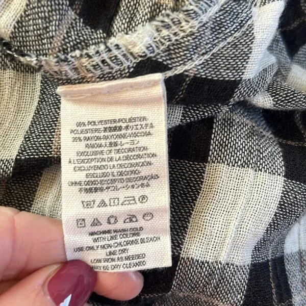 Free People Buffalo Plaid button down shirt. Size S - Image 8