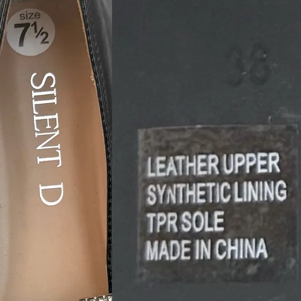 Silent D Womens Shoes Black Leather Mary Janes Bling Buckle Size 38 7/7.5 - Image 8